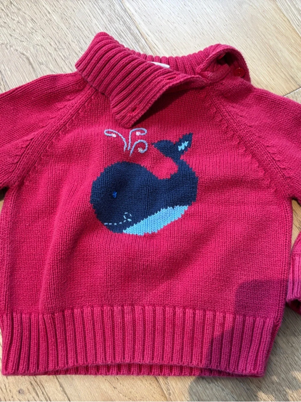 Vtg gymboree whale cowl neck sweater boys 3t